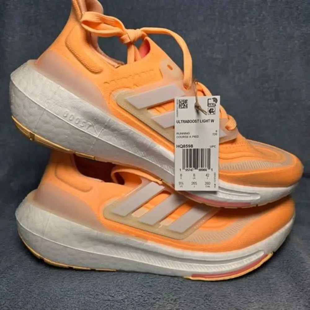 Adidas Ultraboost Light W Orange Coral Womens 9.5 Running Shoes